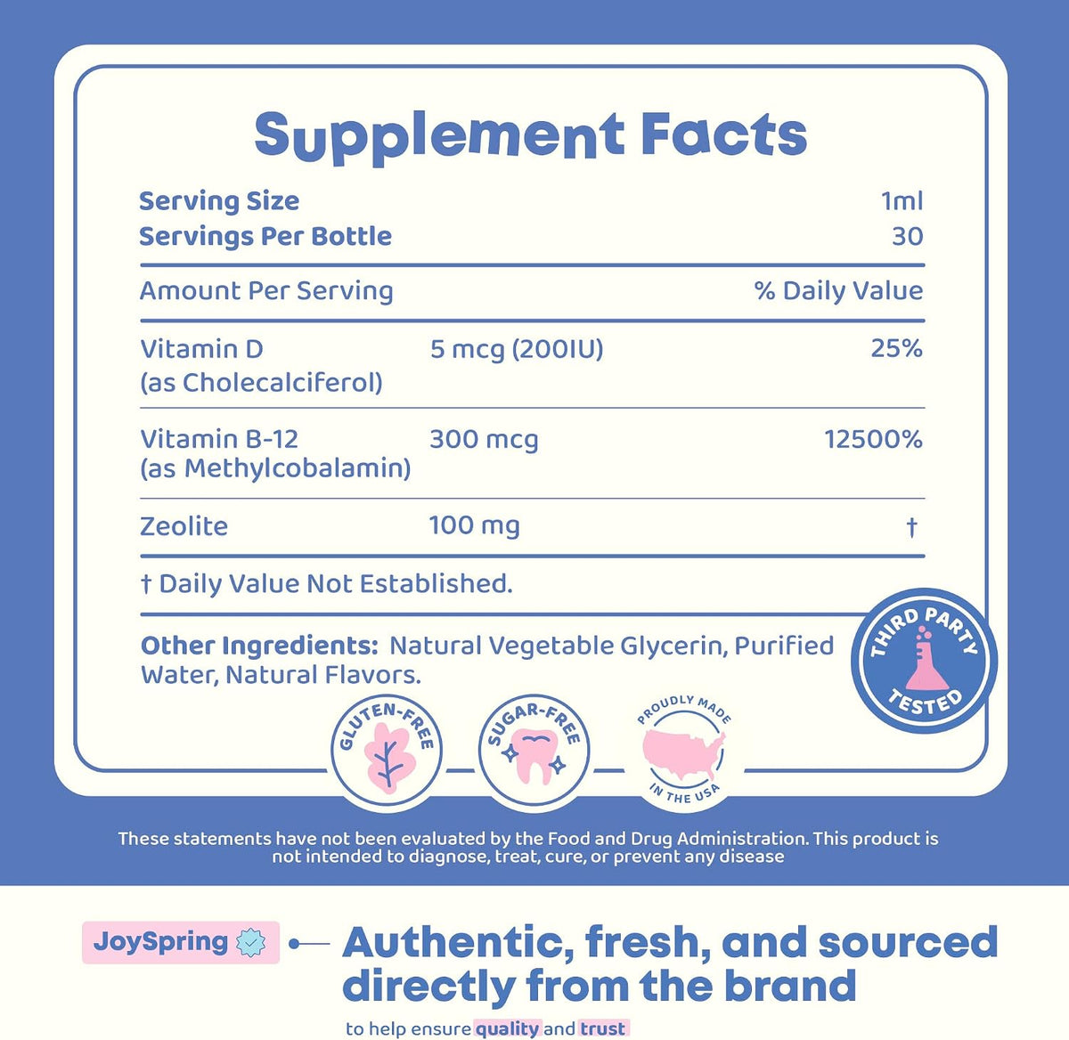 JoySpring LingoLeap – Liquid Kids Formula with Zeolite Clinoptilolite, Methylated B12 & Vitamin D3 | Gentle Daily Support for Kids’ Wellness | Ages 3+ | (1fl oz) 30 Servings